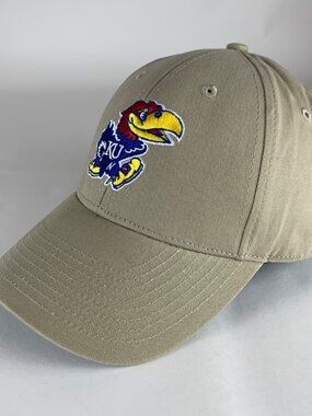 Kansas Jayhawks NCAA Beige Fan Favorite Strapback Adjustable Hat